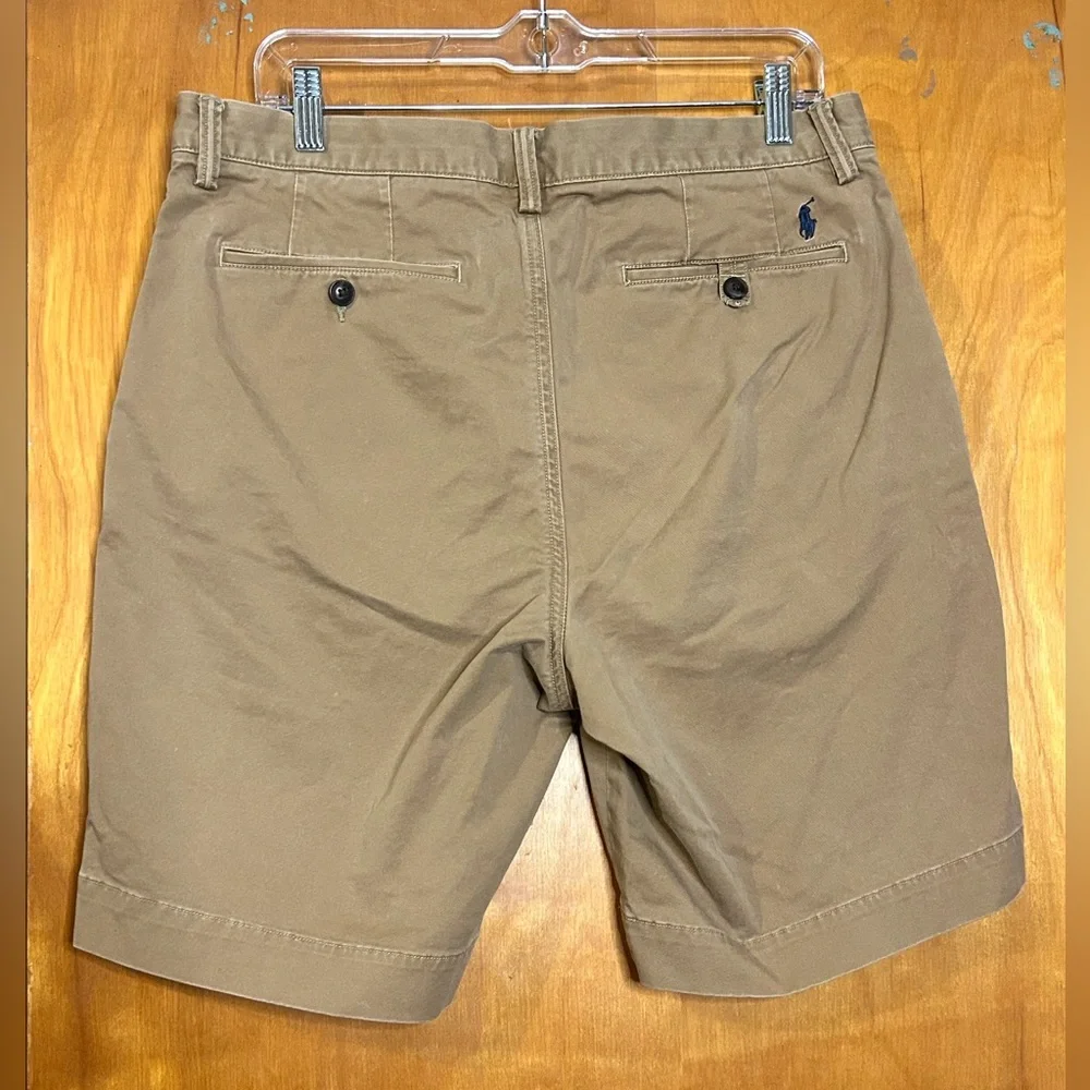 Polo by Ralph Lauren Men's Tan Flat Front Shorts - Picture 3 of 5